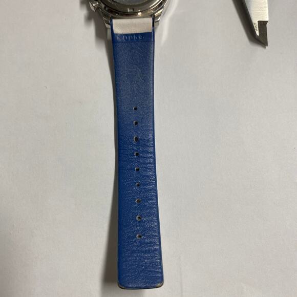 Lacoste Women’s Watch Chronograph Date 24 Hour WR 5 ATM white blue new battery